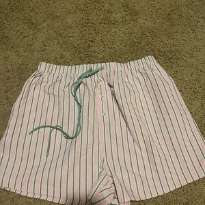 Peach Love California Pink and Green Athletic Shorts